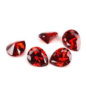 Quality Vintage Moissanite Engagement Rings Loose Gemstones Various Colors Pear Shape 6x4mm Synthetic Cubic Zirconia wholesale