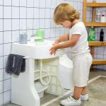 Simulated Baby Bathroom Hand Washing Basin Child Size Sink With Plastic Stand