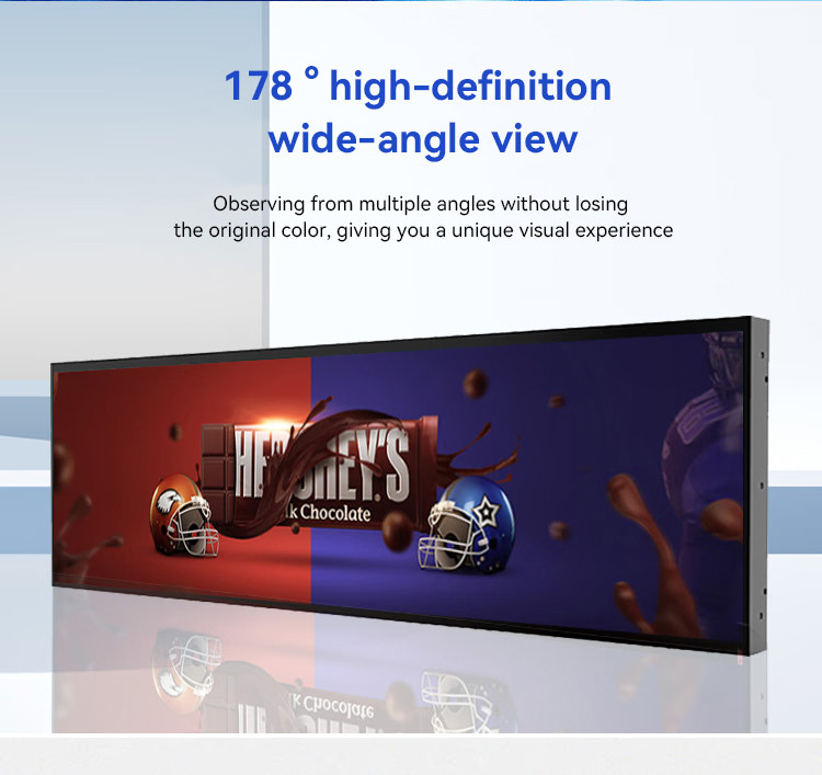 Android Stretched LCD Display Ultra Wide Store Advertising Indoor Retail Shore