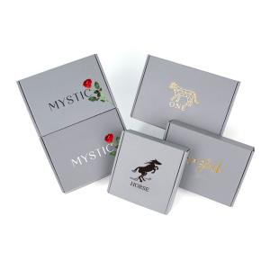 Quality Biodegradable Grey Paper Packaging Box For T Shirt FSC Certified wholesale