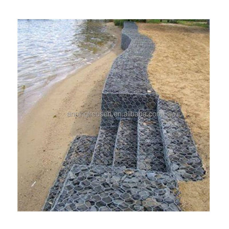 Hot Dipped Galvanized PVC Coated Gabion Wire Mesh for Environmental Protection