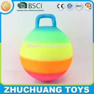 Quality 45cm hopper jumping toy rainbow ball wholesale