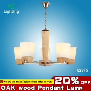 Quality 630mm diameter OAK Wooden pendant lamp glass lamp shade E27 light socket 100-240V CE/ROHS wholesale