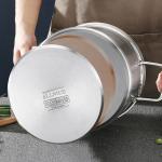 Home Cooking Stackable Steamer Pot Stainless Steel 22cm Soup Stock Pot