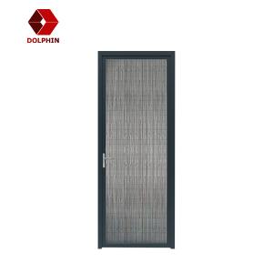 Quality 6063 Aluminium Casement Door Powder Coated Black Toughed Glass wholesale