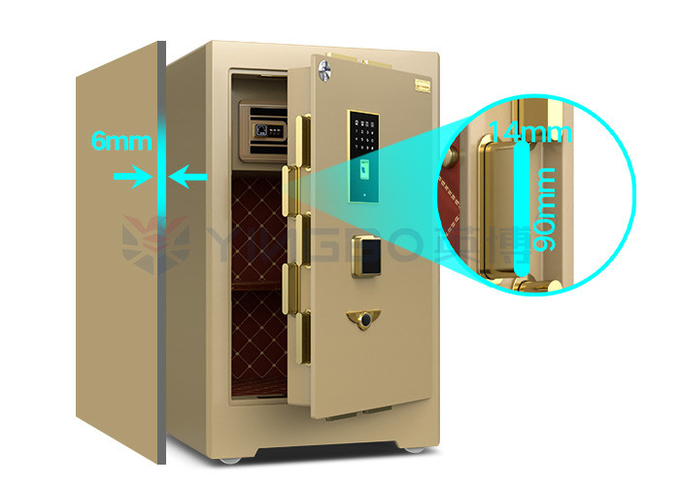 YB/ZY-70 Commercial Safe Box Semiconductor Fingerprint Biometric Technology 4 Open Ways