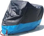 Blue Moped Motorcycle Seat Rain Cover Prevent Rain UV Copper Lock Holes