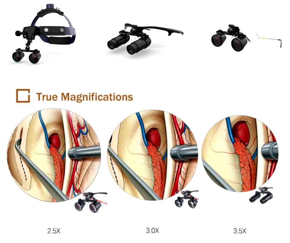 Multi Coated 2.5 X Binocular Loupes With Glass Or Polymer Lens