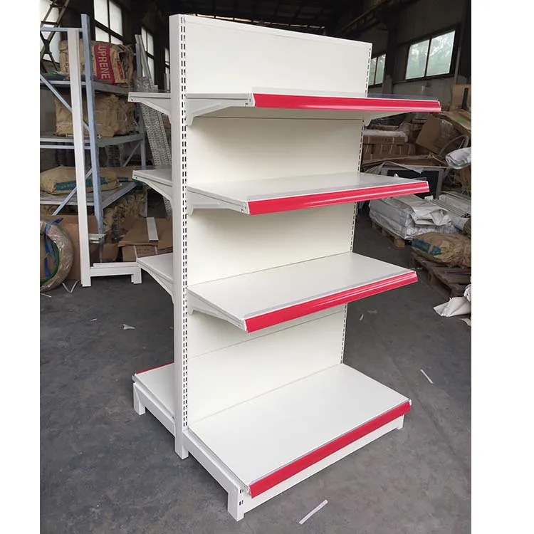 Single Double Display shelves Grocery Price Cheap Supermarket Display Racks Light Duty Gondola shelving