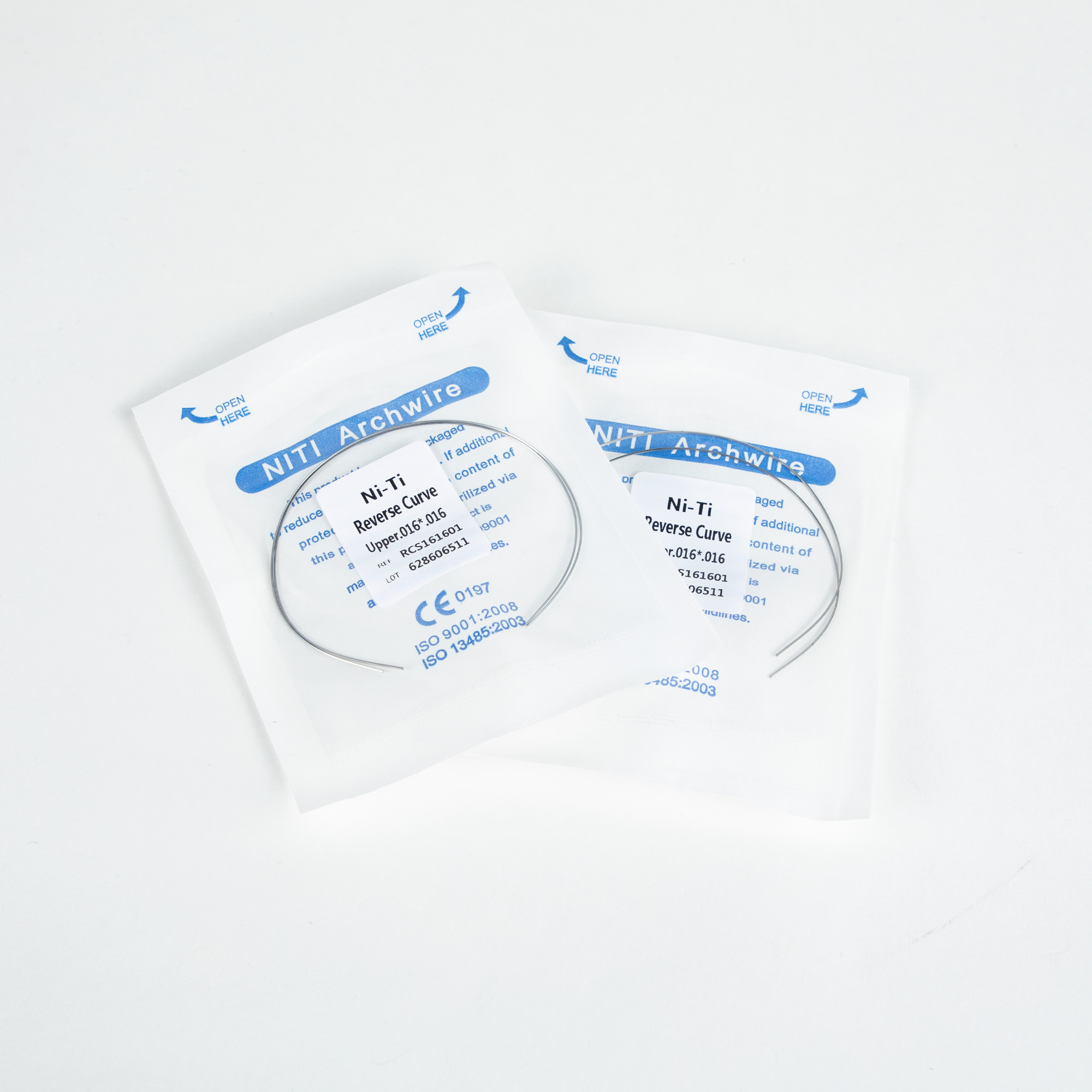 NiTi Rectangular Wires for Orthodontic Treatment Reverse Curve Design and CCC Certification