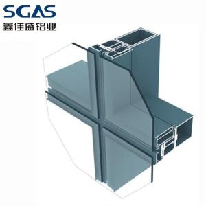 Quality Silver Black Champagne Aluminum Curtain Wall Profiles structural glazing curtain wall wholesale