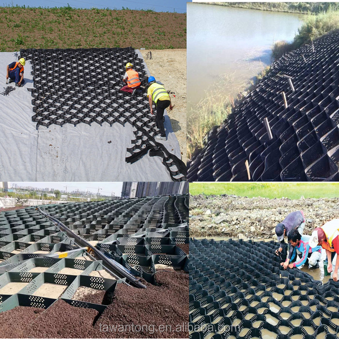 330mm-1000mm Welding Distance Geocell for Retaining Wall High Strength and Smoothness