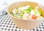 Oil / Leak Resistant Salad Paper Bowl PET Lids Sustainable Packaging