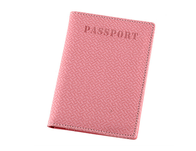 Weave Pu Leather Passport Holder Women Rectangle Advertising Gift