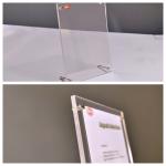 Free Standing Double Sided Transparent Table Display Floating Acrylic Photo