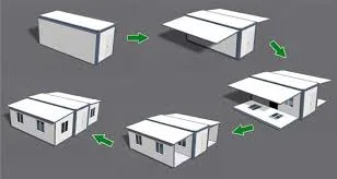 Sandwich Panel Folding Container House for Customized Color Workshop Warehouse Offic