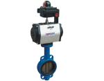Pneumatic Actuator Centerline Butterfly Valves , Wafer Resilient Seated