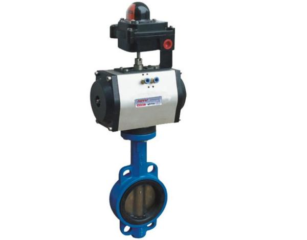 Pneumatic Actuator Centerline Butterfly Valves , Wafer Resilient Seated