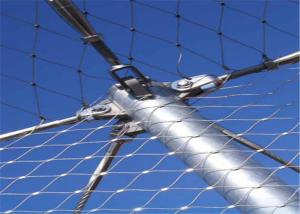 Quality Stainless Steel Zoo Wire Mesh , Knitted Animal Enclosure Mesh Fence wholesale
