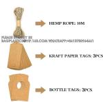 Double Window Two Bottles Burlap Jute Wine Bottle Bag Wedding, Party Favors,
