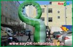 Green Oxford Cloth Inflatable Cartoon Characters / Inflatable Caterpillar