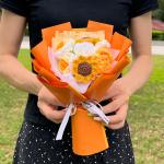 Creative Sunflower and Rose Woolen Flowers Hand-knitted Finished Product Knitted