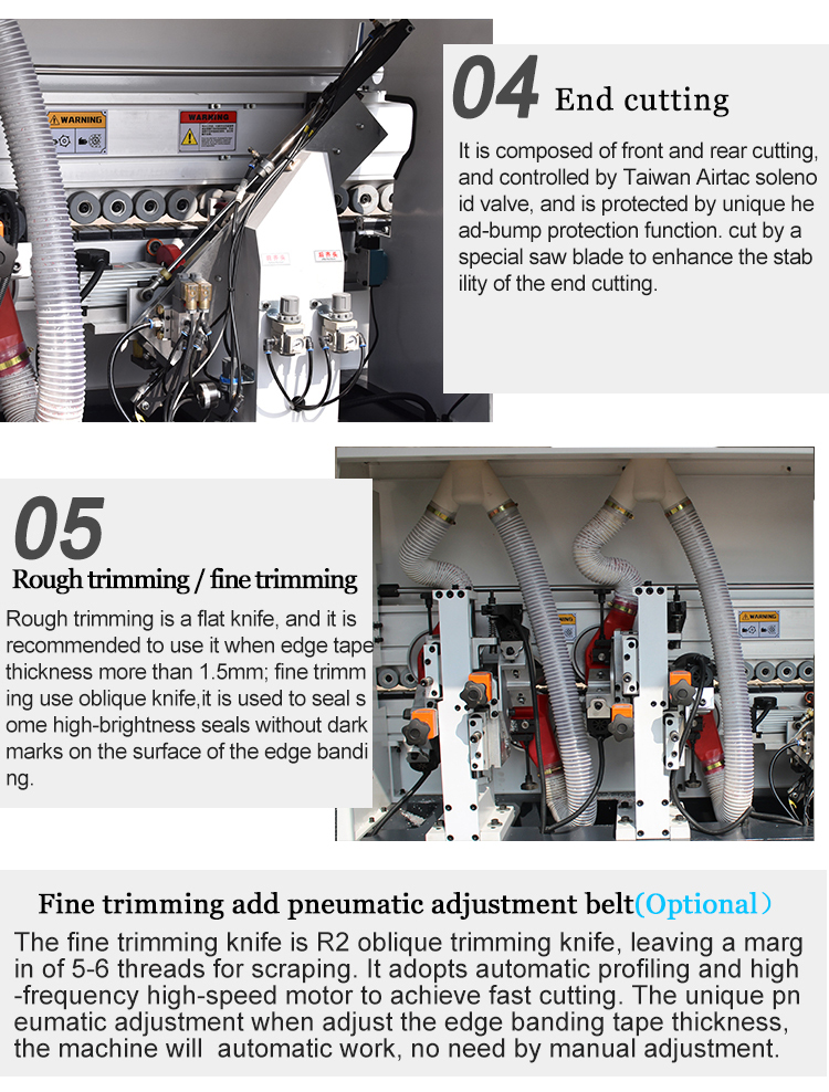 Customizable Edge Banding Machine No Glue Mark Auto Edgebander for Panel Length ≥120mm