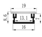Quality Thin Oblong Waterproof LED Profile Linear 19*7mm Surface Mounted wholesale