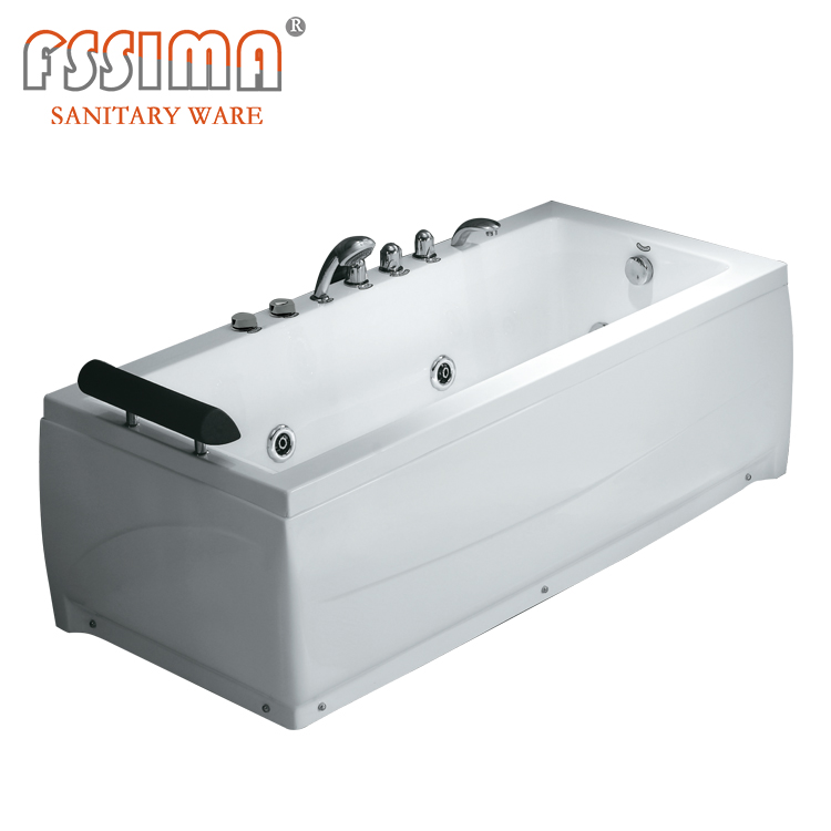 Fiberglass Acrylic Waterfall Whirlpool Bathtub Hotel Indoor 66.93"