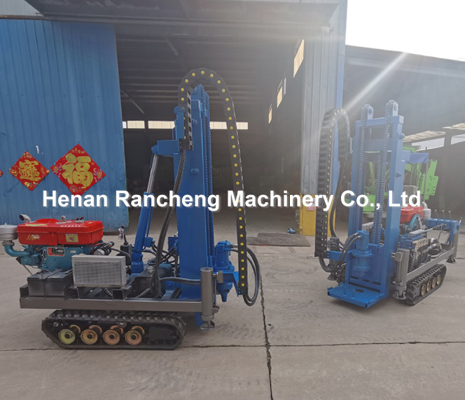 4 Hydraulic Legs 30m Deep Solar Pile Driver Equipment With 25HP Diesel Engine