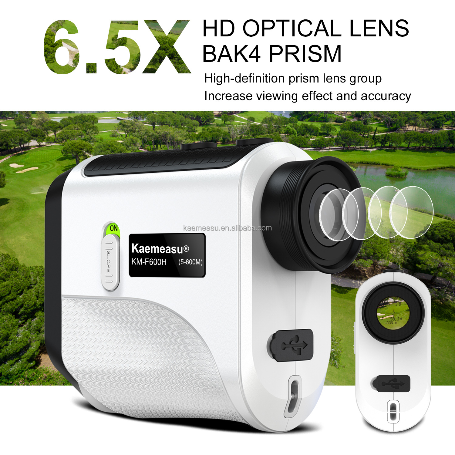 2024 new style Telescope rangefinder Handheld golf laser rangefinder Mini Laser Rangefinder with slope