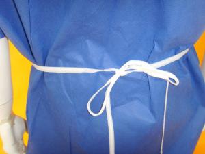 Quality Comfortable Non Woven Surgical Gown Flat Round Neck Style SMS PP Material wholesale