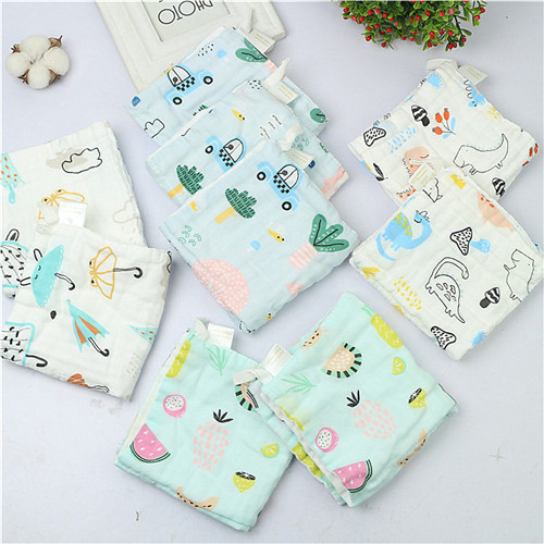 MW 012 Baby Muslin Face Washcloths 100 Cotton 6 Layer Super Soft Water Absorption