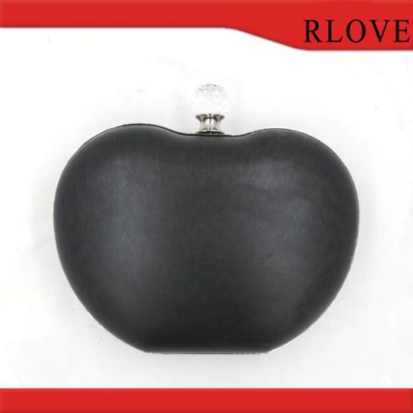 Factory sale apple shape gold iron metal purse frame box clutch frame for bag