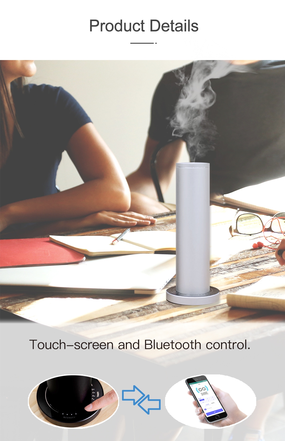 Simple Household Waterless Aromatherapy Smart Bluetooth Essential Oil Sprayer Floor-standing Atomization Commercial Aromatherapy