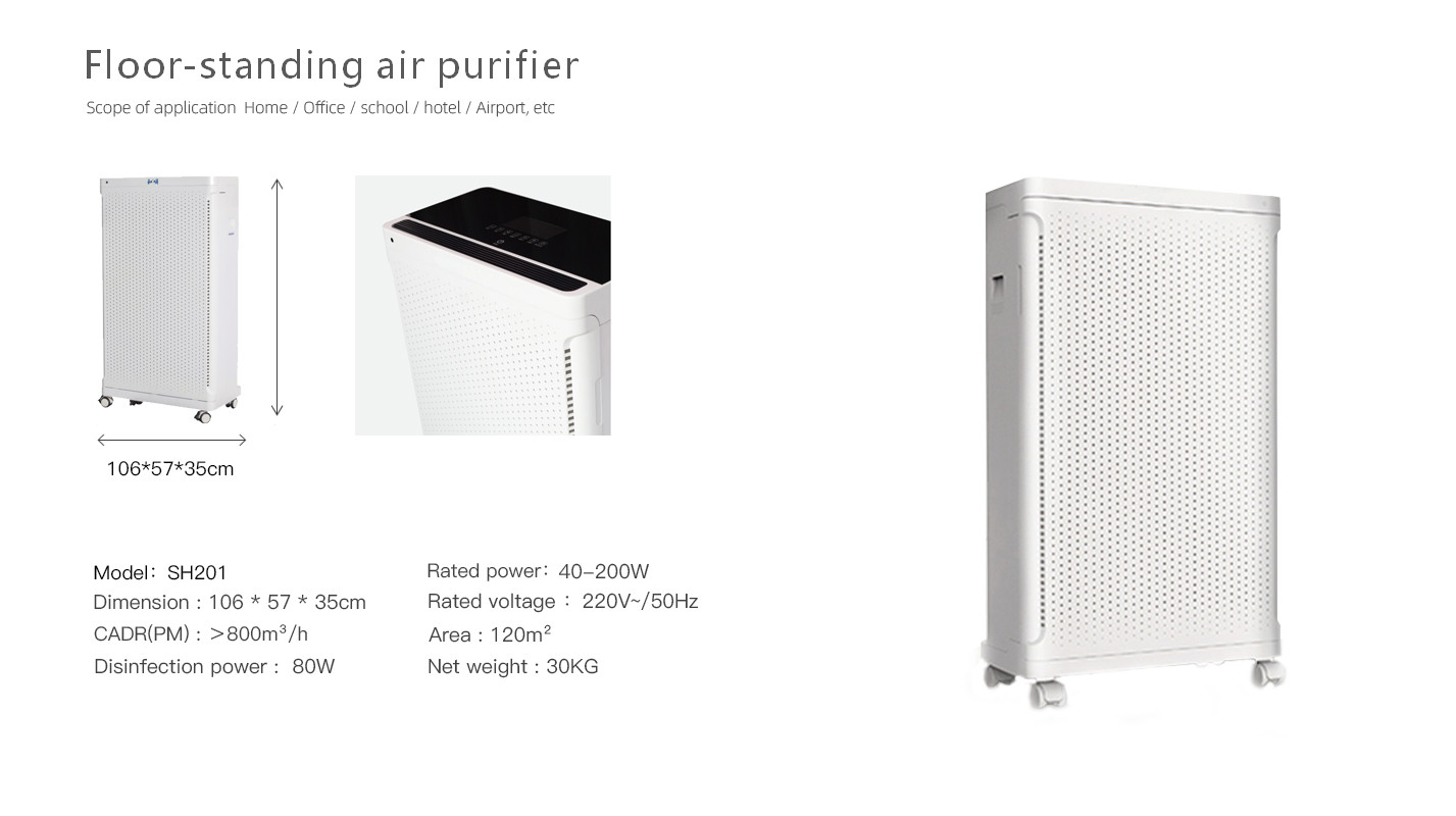 Eliminates Odors Pollutants Anion Air Purifier For Large Room 5500 Sq Ft Plasma Generator