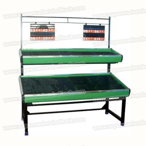 Quality 1200mm 400mm 50kgs Vegetable Fruit Display And Veg Display Stands wholesale