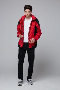 Quality Custom Mens Down Winter Coats , Thick Waterproof 3 In 1 Outdoor Jackets wholesale