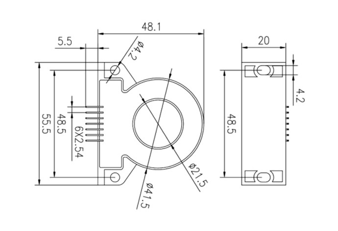 Industrial Control Cable Type Leakage 15mA AC DC Current Sensor