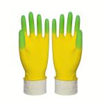 Kittchen Rubber Cotton Flocklined Dishwashing Gloves For Household Cleaning Work