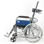 Full Lying Multifunctional Folding Steel Wheelchair With Toiletable Medical