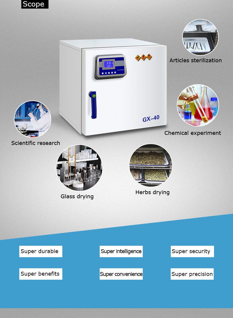 Electric Heating Laboratory Dryer Oven SUS304 Sterilization Hot Air Oven