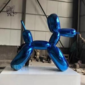 China Balloon Dog Sculpture Jeff Koons Plating Stainless Steel Blue Custom Size on sale