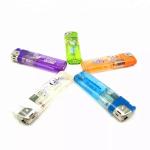 Transparent Color Electronic Lighter Cigarette Plastic Encendedores Lighter