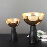 Decorative Flower Vase Round Wedding Decorative Gold Plated Vases Flower Bowls