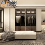 Create a Chic Walk-In Closet with a Wardrobe Featuring Glass Doors and