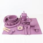 customized silicone products Food Grade Silicone feeding Set Cartoon cat Style