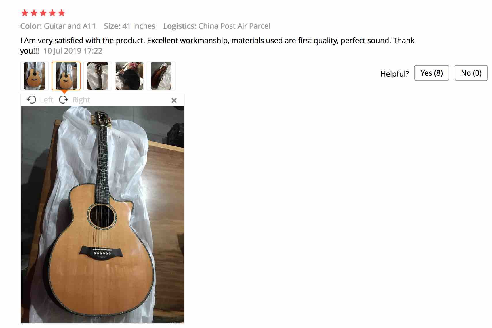 Custom 40 Inch All Solid KOA Wood Solid Rosewood Back Side Real Abalone Acoustic Guitar with BB Band Pickup