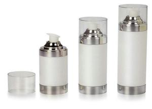 Quality PP White Airless Cosmetic Bottle With Transparent Cap for Cometic Packaging AM-ACP wholesale