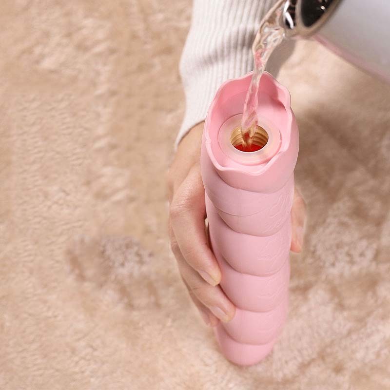 Silicone Hot Water Bottle Cozy Bag For Pain Relief Neck And Shoulders Feet Warmer